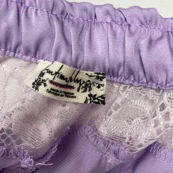 Intimately Free Purple Satin Lace Capri Pants | Women’s Size L - Picture 3 of 5